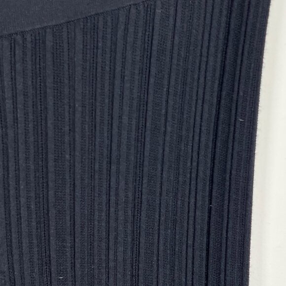 Carlisle Collection Womens Black Ribbed Knit Pants Lettuce Hem Cropped size S - Picture 3 of 12